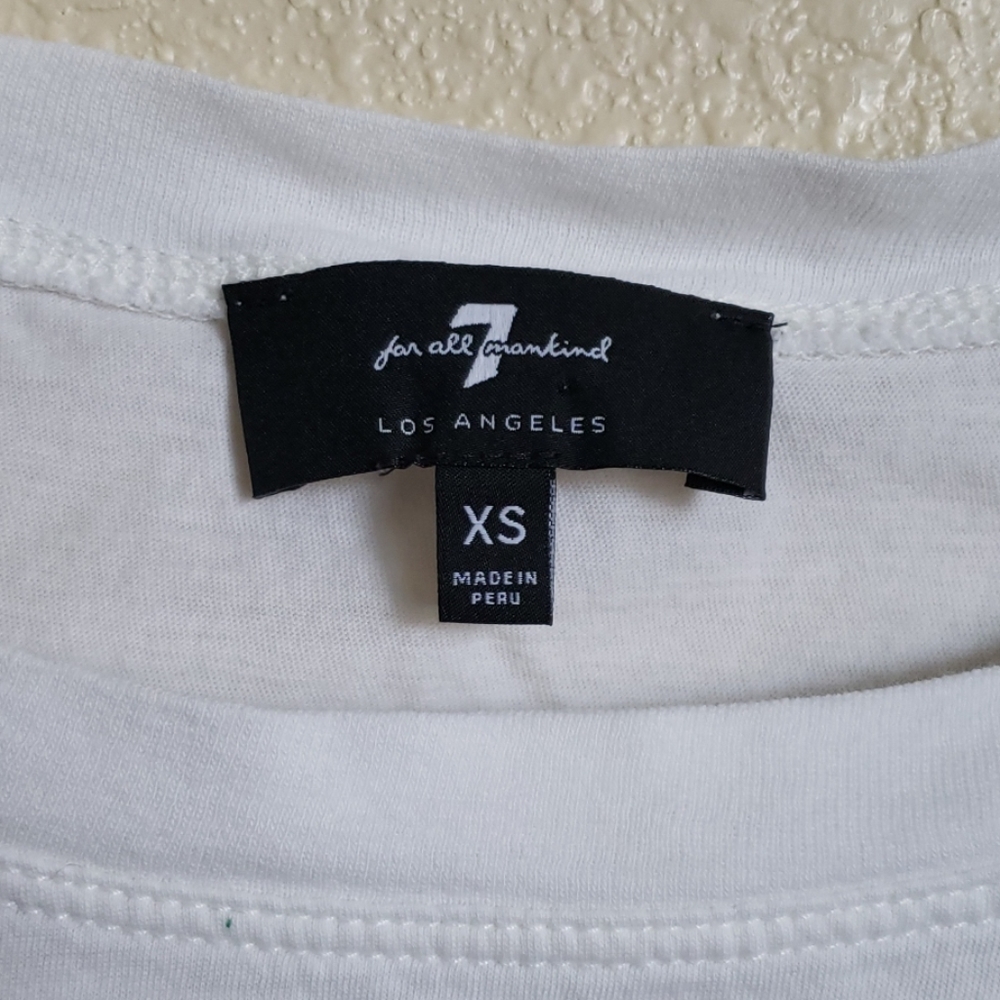 7 FOR ALL MANKIND || white basic top - Picture 2 of 4